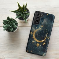 Image 23 of Blue and Gold Celestial Moons Design Tough Case for Samsung®