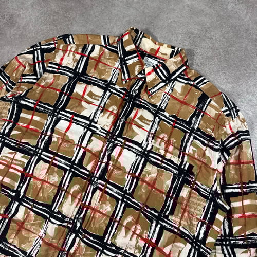 Image of Moschino “Burberry Rip” Shirt, Size Large
