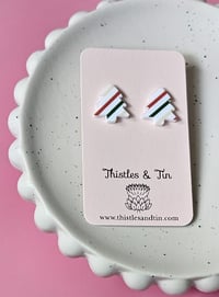 Image 1 of Candy Cane Christmas Tree Studs