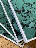Marbled Notecard Set - Malachite Stones