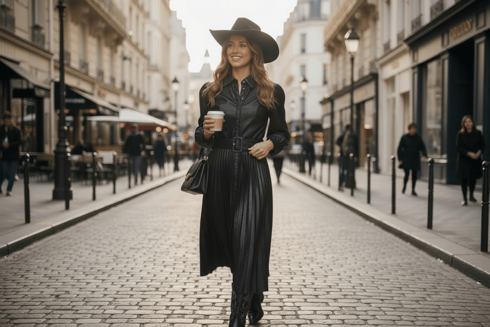 Image of Sincerely Ours Black Vegan Leather Dress