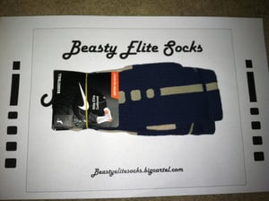 Image of Navy/Tan Elite Socks