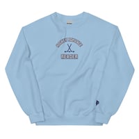 Image 2 of Hockey romance embroidery Unisex Sweatshirt with shirt detail 