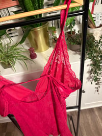 Image 3 of Red lace lounge dress 