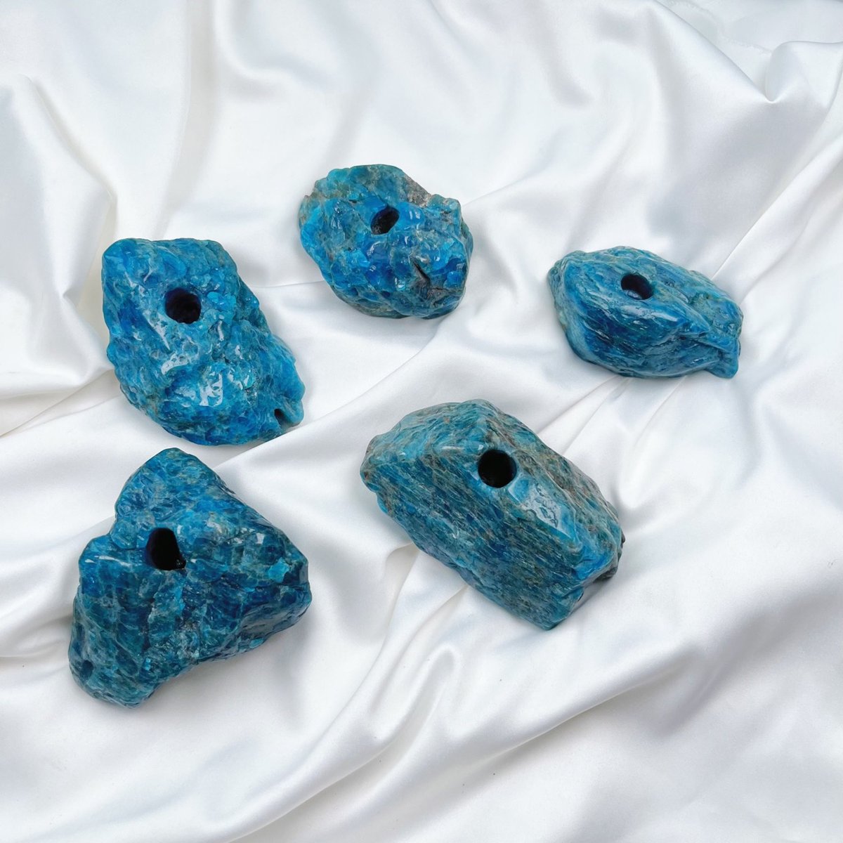 Image of Blue Apatite Natural Stone Smoking Hand Pipe