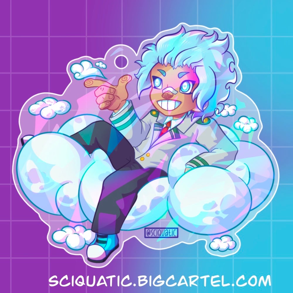 Image of 3” Cloud Boy Holographic Charm