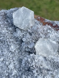 Image 24 of UV Calcite On Quartz With Rainbow Chalcopyrite Specimen #1698