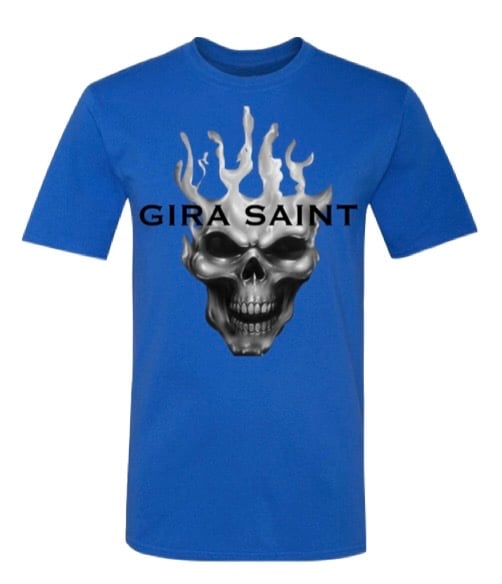 Image of Blue Ghost Skull T-shirt 