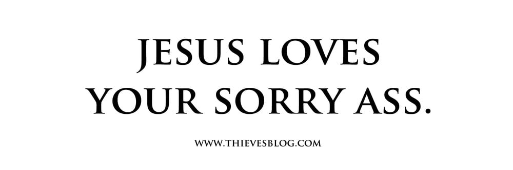 Image of "Jesus loves your" bumper sticker