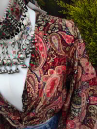 Image 3 of Pefkos co ord sarong set - red gold