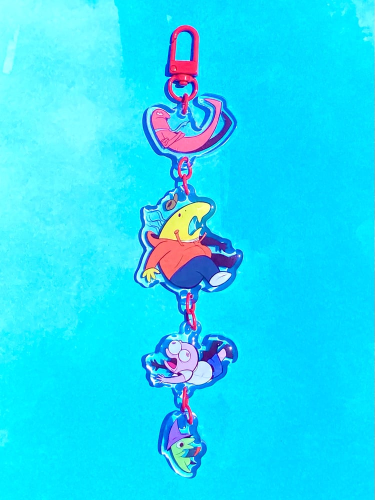 Image of Smiling Friends Dangling Keychain