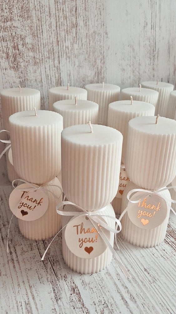 Hourglass Pillar Candle-Modern Home Decor/Unique Sculpture Candle