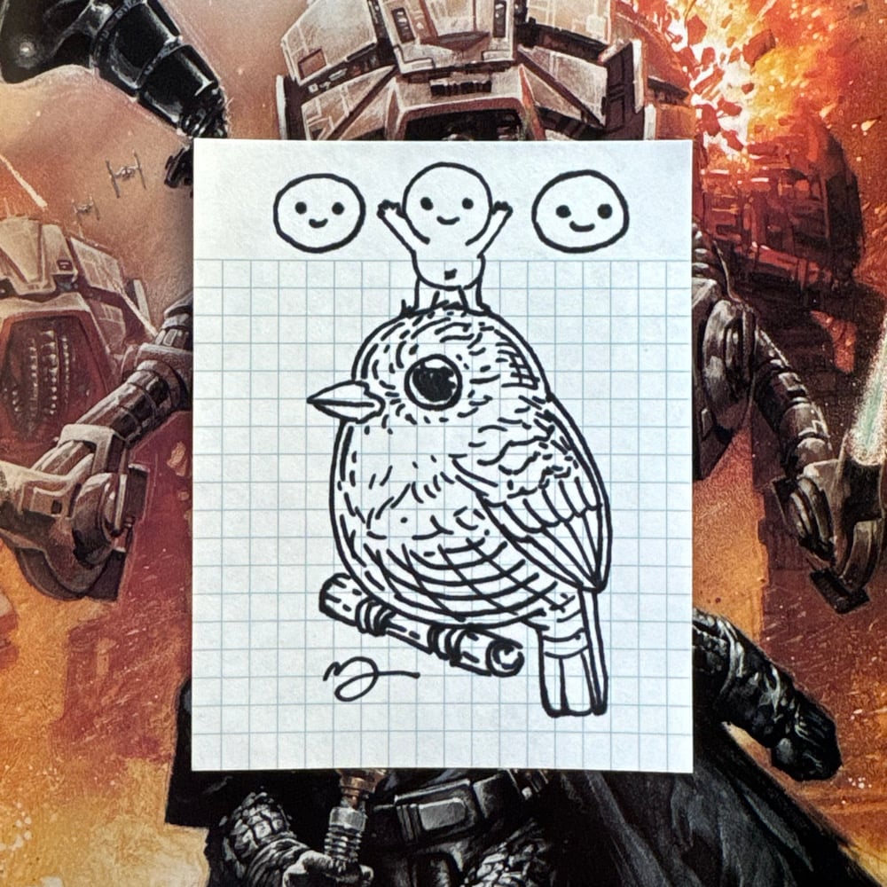 Image of Fat Bird Sharpie Sketch #217