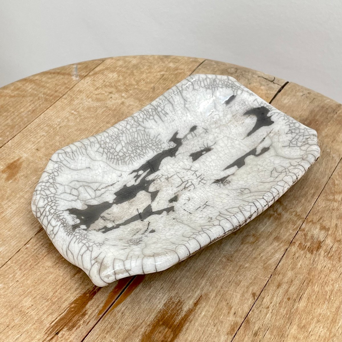 Image of CRACKLE GLAZE DISH