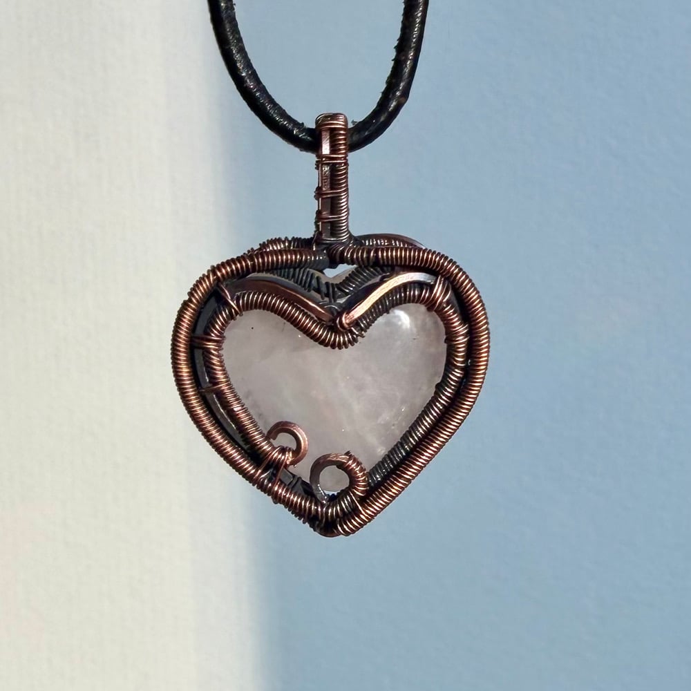 Image of Rose Quartz Heart Pendant