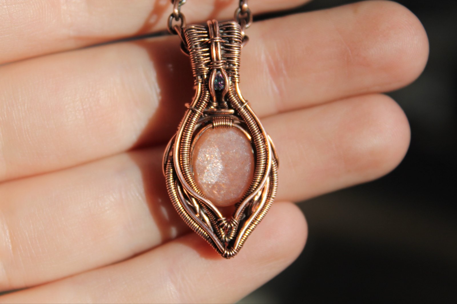 Beautiful Peach Accented Topaz Pendant store