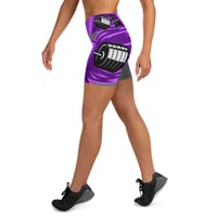 Image 3 of BOSSFITTED Purple and Grey Yoga Shorts