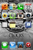 Image of Clocks "Dividing Line" iPhone/iPod Touch Wallpaper