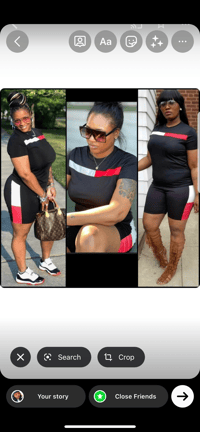 Image 2 of 2piece Black white red SHORT set 