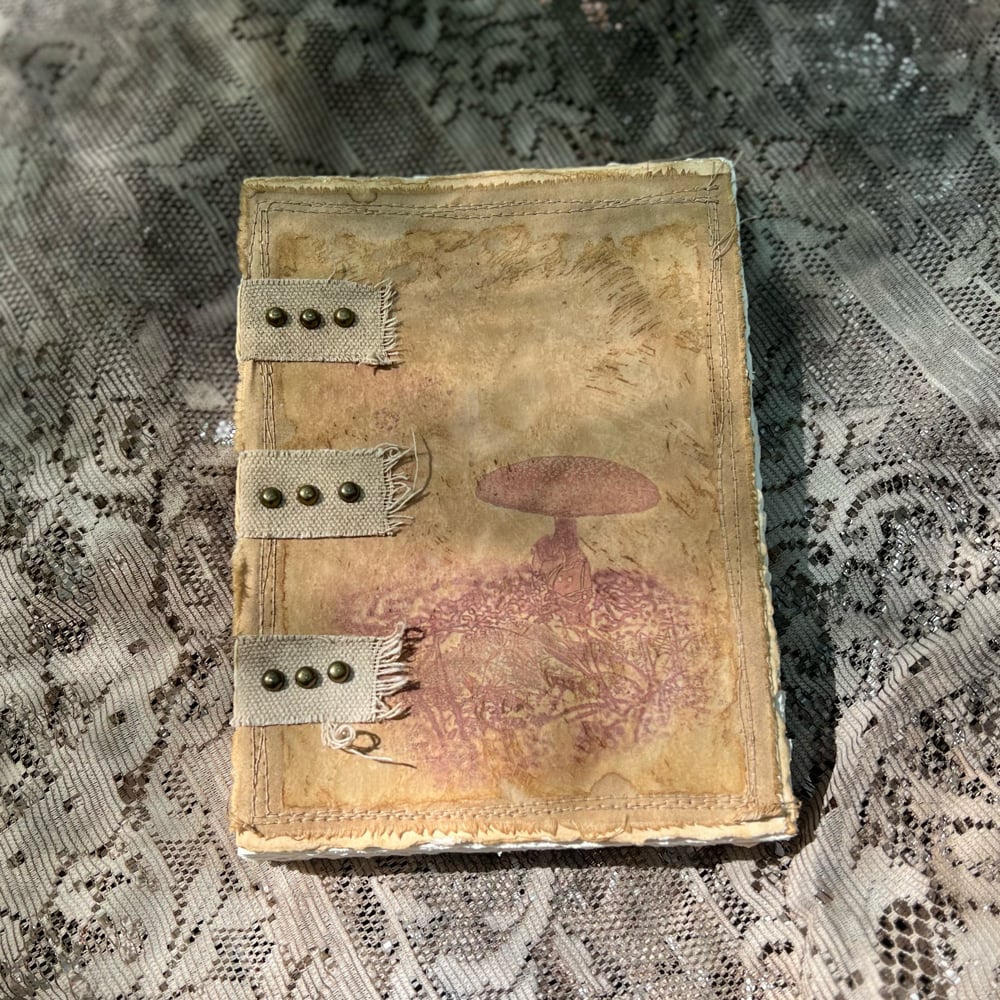 Stonehenge mushroom sketchbook with studs