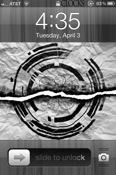Image of Clocks"Dividing Line" iPhone/iPod Touch Lock Screen Wallpaper