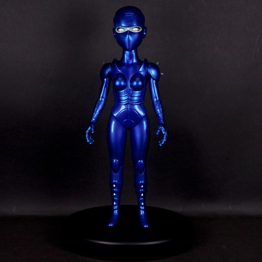 Image of Lady Armaroid Sofubi Toy - Sharp Chrome ( Price In USD ) 