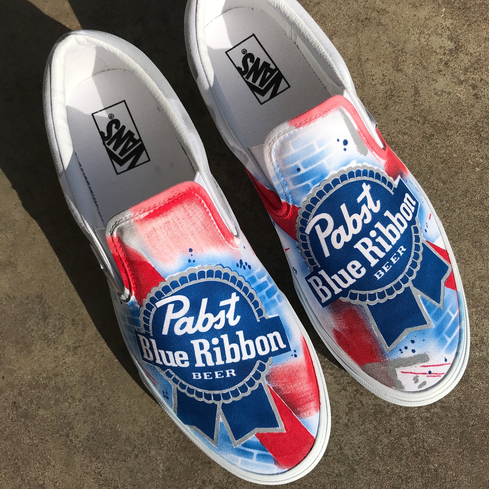 Vans pabst best sale blue ribbon shoes