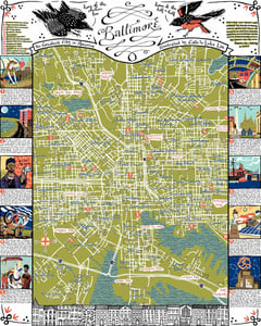 Image of Illustrated Baltimore Map