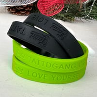 Image 4 of ALL 16 Tattd “love yourself” silicone wristbands