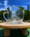 Etched Clear Glass Mug