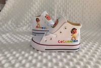 Image 1 of Cocomelon Toddler Girls Custom Canvas Shoes
