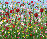 Image 4 of Custom Size Extra Large Art - Poppy Garden