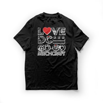 Image of LOVE DC GOGO HEART BEAT OF THE CITY -Black Out Tee