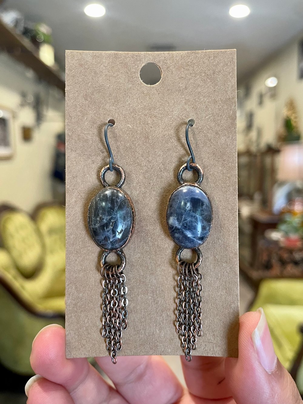 Sodalite Fringe Earrings