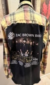 Vintage Yellow/Red/Gray Flannel Shirt Zac Brown Band