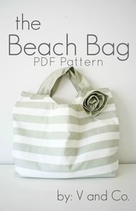 Image of the beach bag PDF pattern by V and Co.