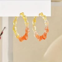 Yellow & Orange Ombre Hoops