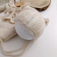 Image 3 of Newborn girls knitted set - Mandy  | beige