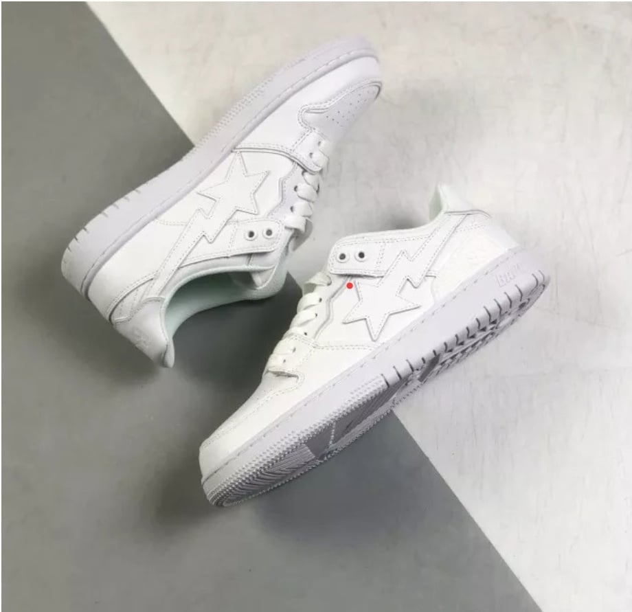 Image of Bape Sta Bapesta SK8 Dunk White Shoes