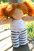 Image of Black and White Ruffle Rumba Rhumba Pants for 15" Doll Waldorf