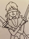 TWO OF SWORDS drawing