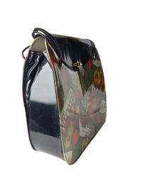 Image 4 of Vtg Bag Large Vinyl Italian Statement Fruit Pattern Shopper Unusual Over-sized