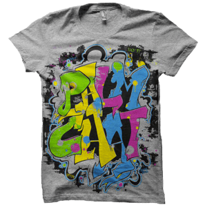Image of Graffiti Band Shirt Gray
