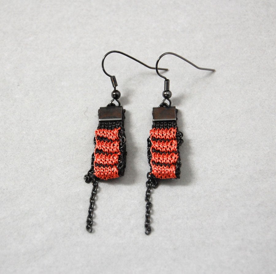 Image of One Pixel Earrings CORAL