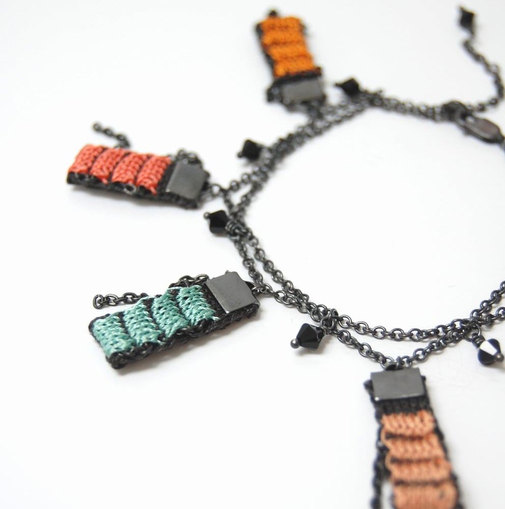 Image of Pixels Charm Bracelet