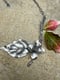 Image of Dogwood Flower Leaf Branch Necklace Handmade Chain