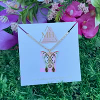 Image 1 of Butterfly Evil eye protection necklace