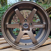 Image 3 of 18X9.5" TE37 STYLE ALLOY WHEELS FITS 5X114 ET25 BRONZE