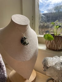 Image 1 of Unakite Silver  Moon Necklace