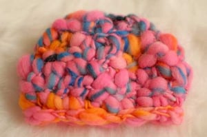 Image of OOAK handspun newborn hat